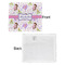 Princess Print Security Blanket - Front & White Back View