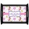 Princess Print Black Wooden Tray - Large (Personalized)