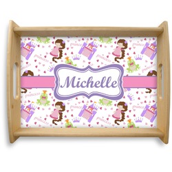 Princess Print Natural Wooden Tray - Large (Personalized)
