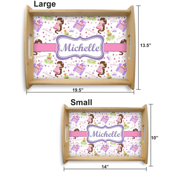 Princess Print Serving Tray Wood Sizes