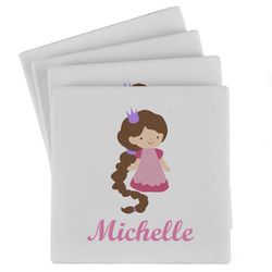 Princess Print Absorbent Stone Coasters - Set of 4 (Personalized)