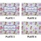 Princess Print Set of Rectangular Appetizer / Dessert Plates (Approval)
