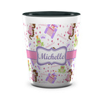 Princess Print Ceramic Shot Glass - 1.5 oz - Two Tone - Set of 4 (Personalized)