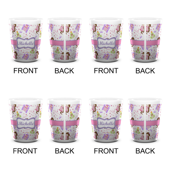Princess Print Shot Glass - White - Set of 4 - APPROVAL