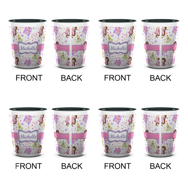 Princess Print Shot Glassess - Two Tone - Set of 4 - APPROVAL