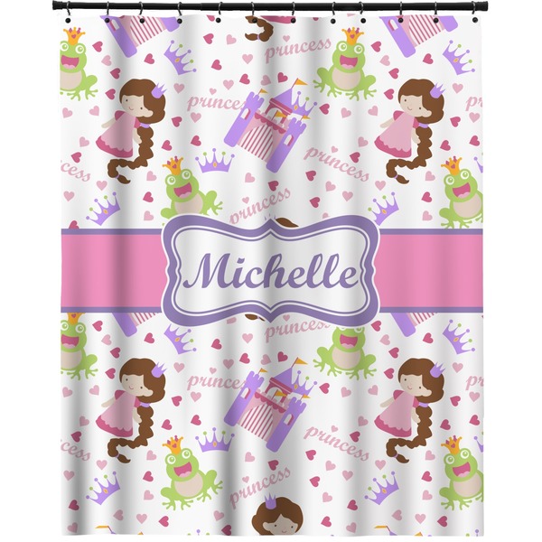 Custom Princess Print Extra Long Shower Curtain - 70"x84" (Personalized)