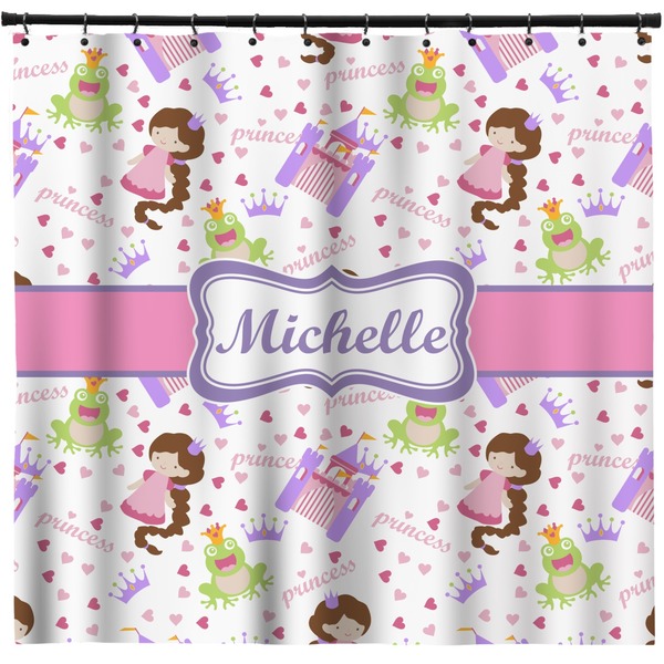Custom Princess Print Shower Curtain - 71" x 74" (Personalized)
