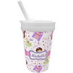 Princess Print Sippy Cup with Straw (Personalized)