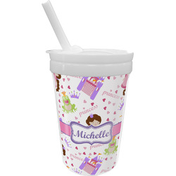 Princess Print Sippy Cup with Straw (Personalized)