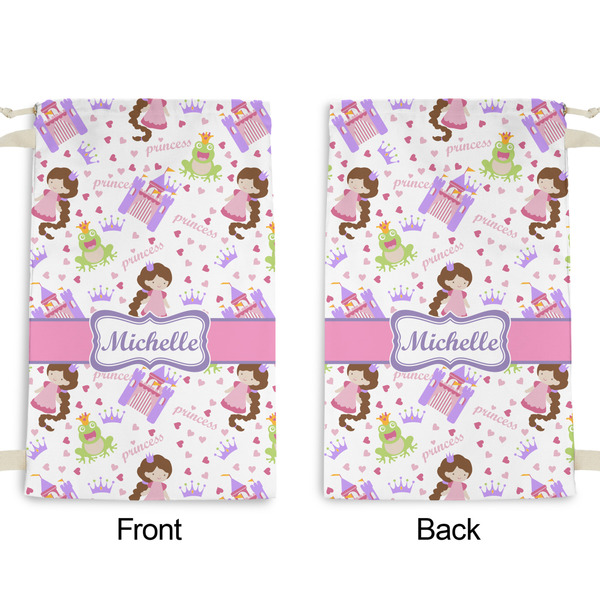 Princess Print Small Laundry Bag - Front & Back View
