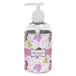 Princess Print Plastic Soap / Lotion Dispenser (8 oz - Small - White) (Personalized)