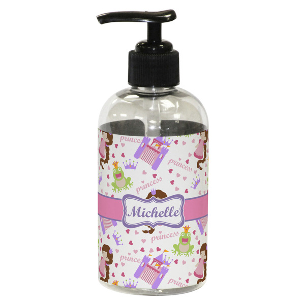 Custom Princess Print Plastic Soap / Lotion Dispenser (8 oz - Small - Black) (Personalized)