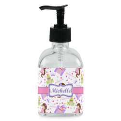 Princess Print Glass Soap & Lotion Bottle - Single Bottle (Personalized)