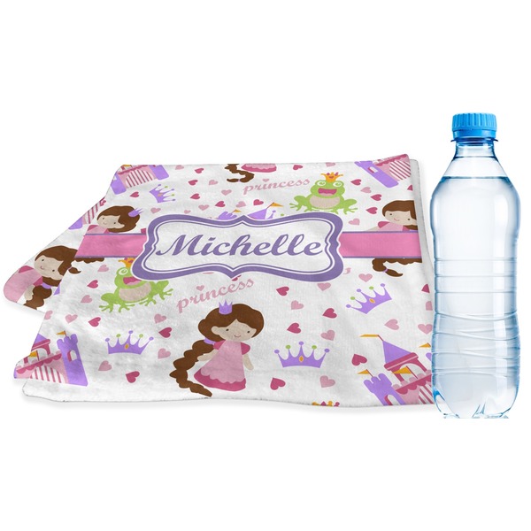 Custom Princess Print Sports & Fitness Towel (Personalized)