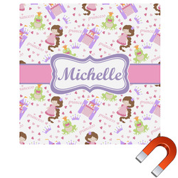 Princess Print Square Car Magnet - 6" (Personalized)