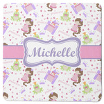 Princess Print Square Rubber Backed Coaster (Personalized)