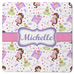 Princess Print Square Rubber Backed Coaster (Personalized)