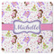 Princess Print Square Rubber Backed Coaster (Personalized)