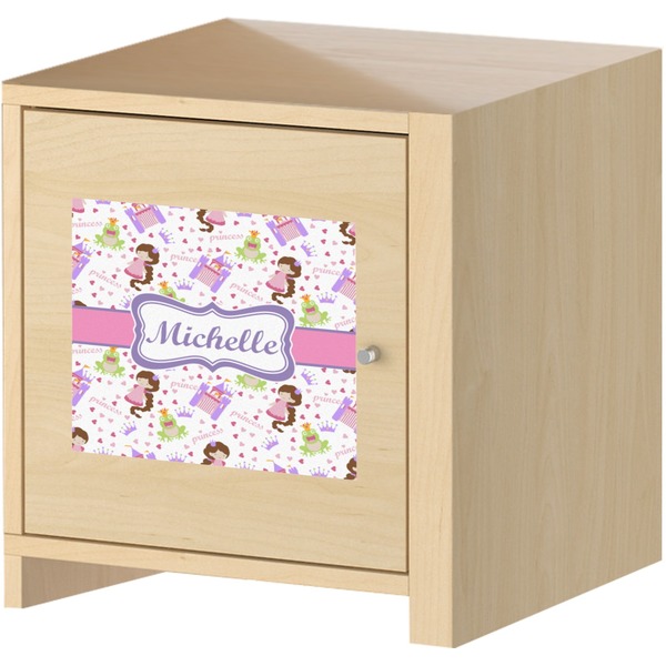 Princess Print Square Wall Decal on Wooden Cabinet