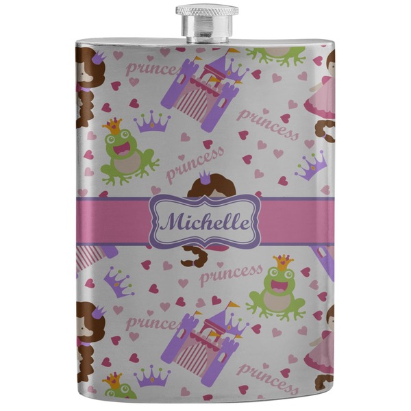 Custom Princess Print Stainless Steel Flask (Personalized)