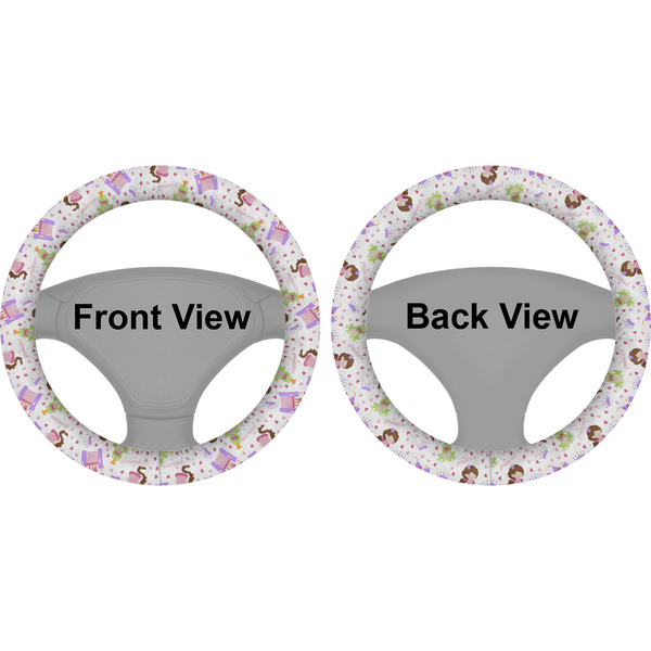 Princess Print Steering Wheel Cover- Front and Back