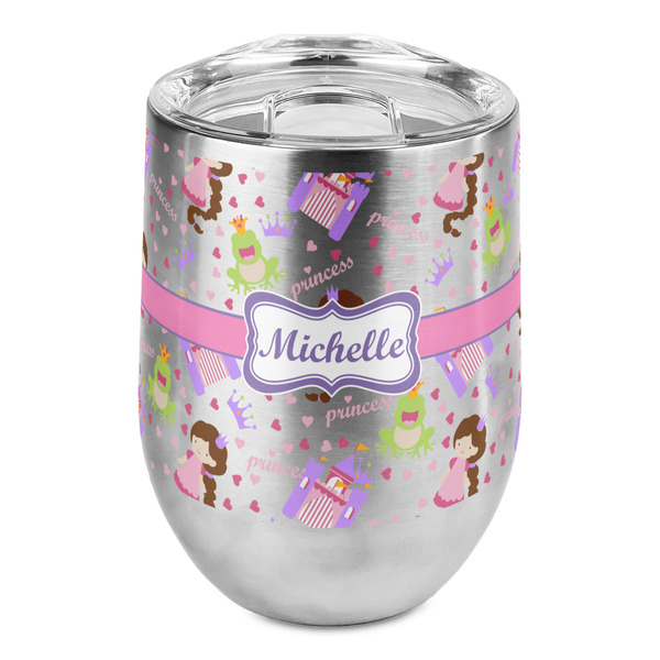 Custom Princess Print Stemless Wine Tumbler - Full Print (Personalized)