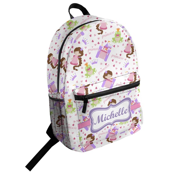 Custom Princess Print Student Backpack (Personalized)