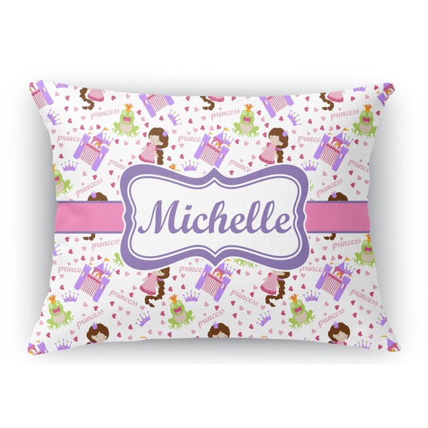 Custom Princess Print Rectangular Throw Pillow Case (Personalized)