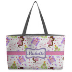 Princess Print Beach Totes Bag - w/ Black Handles (Personalized)