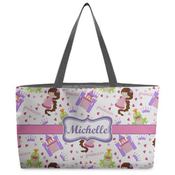 Princess Print Beach Totes Bag - w/ Black Handles (Personalized)