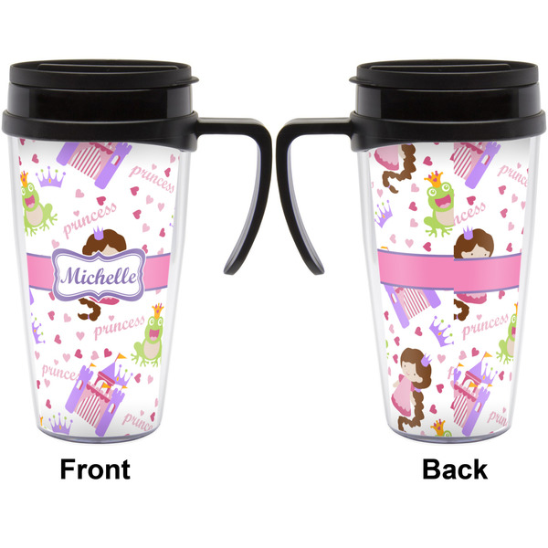 Princess Print Travel Mug with Black Handle - Approval
