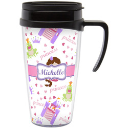 Princess Print Acrylic Travel Mug with Handle (Personalized)