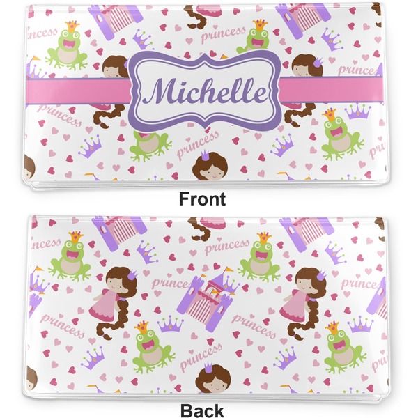 Princess Print Vinyl Check Book Cover - Front and Back