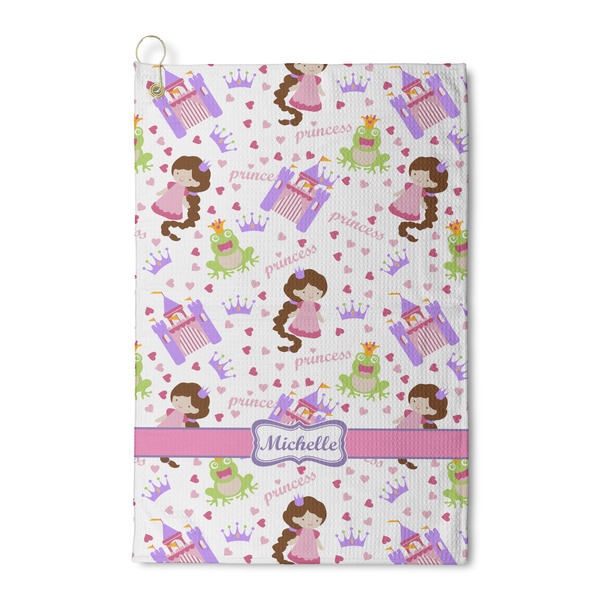 Custom Princess Print Waffle Weave Golf Towel (Personalized)