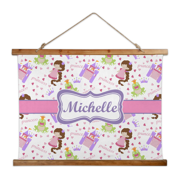 Custom Princess Print Wall Hanging Tapestry - Wide (Personalized)