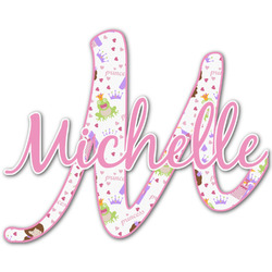 Princess Print Name & Initial Decal - Custom Sized (Personalized)