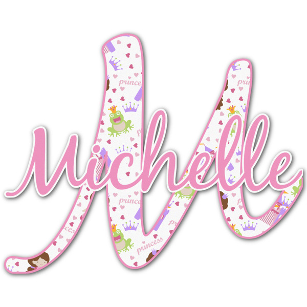 Custom Princess Print Name & Initial Decal - Up to 18"x18" (Personalized)