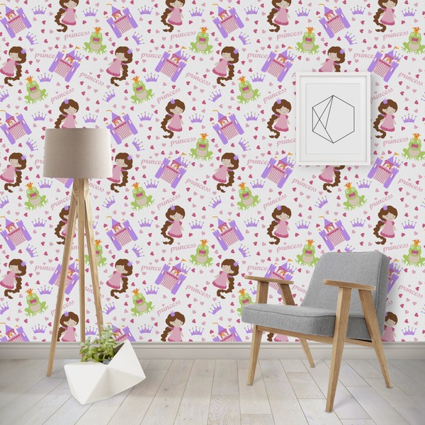 Custom Princess Print Wallpaper & Surface Covering (Water Activated - Removable)