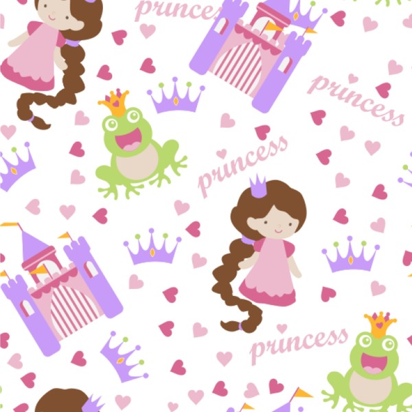 Custom Princess Print Wallpaper & Surface Covering (Water Activated 24"x 24" Sample)
