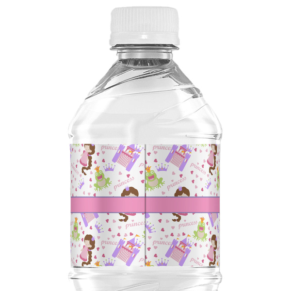 Princess Print Water Bottle Label - Back View