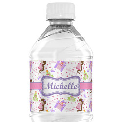 Princess Print Water Bottle Labels - Custom Sized (Personalized)