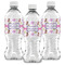 Princess Print Water Bottle Labels - Front View