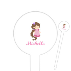 Princess Print Cocktail Picks - Round Plastic (Personalized)