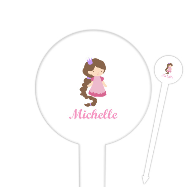Custom Princess Print Round Plastic Food Picks (Personalized)