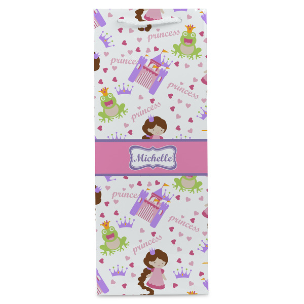 Princess Print Wine Gift Bag - Gloss - Front