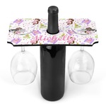 Princess Print Wine Bottle & Glass Holder (Personalized)
