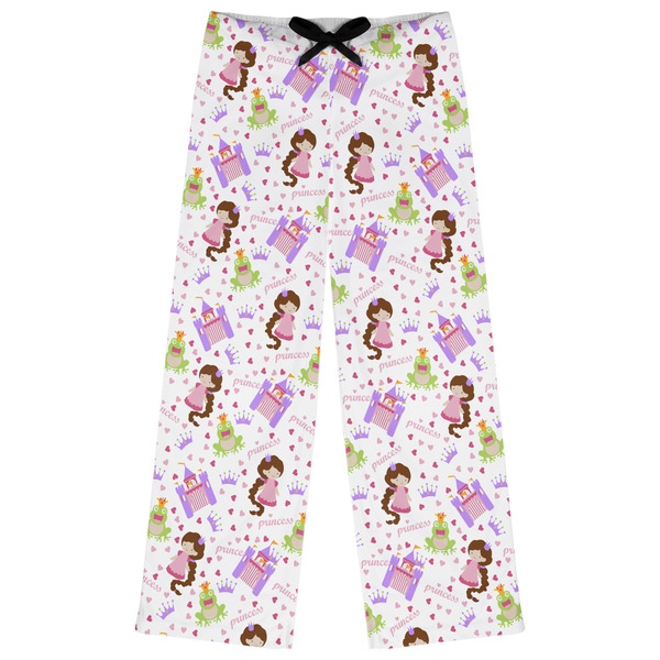 Custom Princess Print Womens Pajama Pants - S