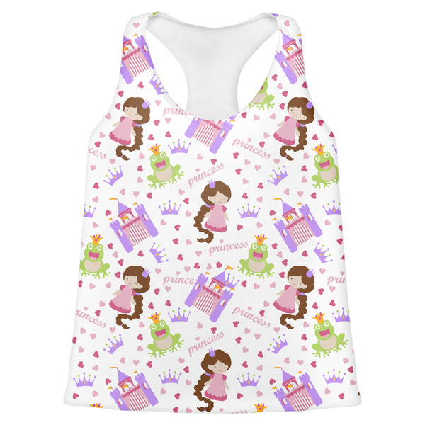 Custom Princess Print Womens Racerback Tank Top - X Small