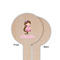 Princess Print Wooden 6" Food Pick - Round - Single Sided - Front & Back