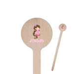Princess Print 7.5" Round Wooden Stir Sticks - Single Sided (Personalized)
